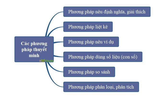 Các phương pháp được sử dụng trong một bài văn thuyết minh