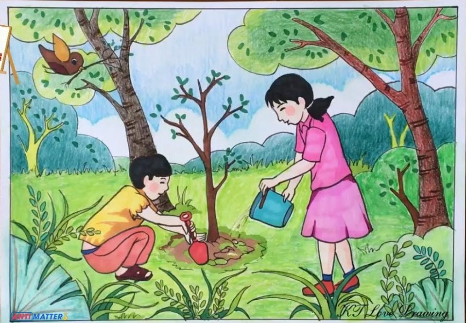 Vẽ tranh đề tài lao động