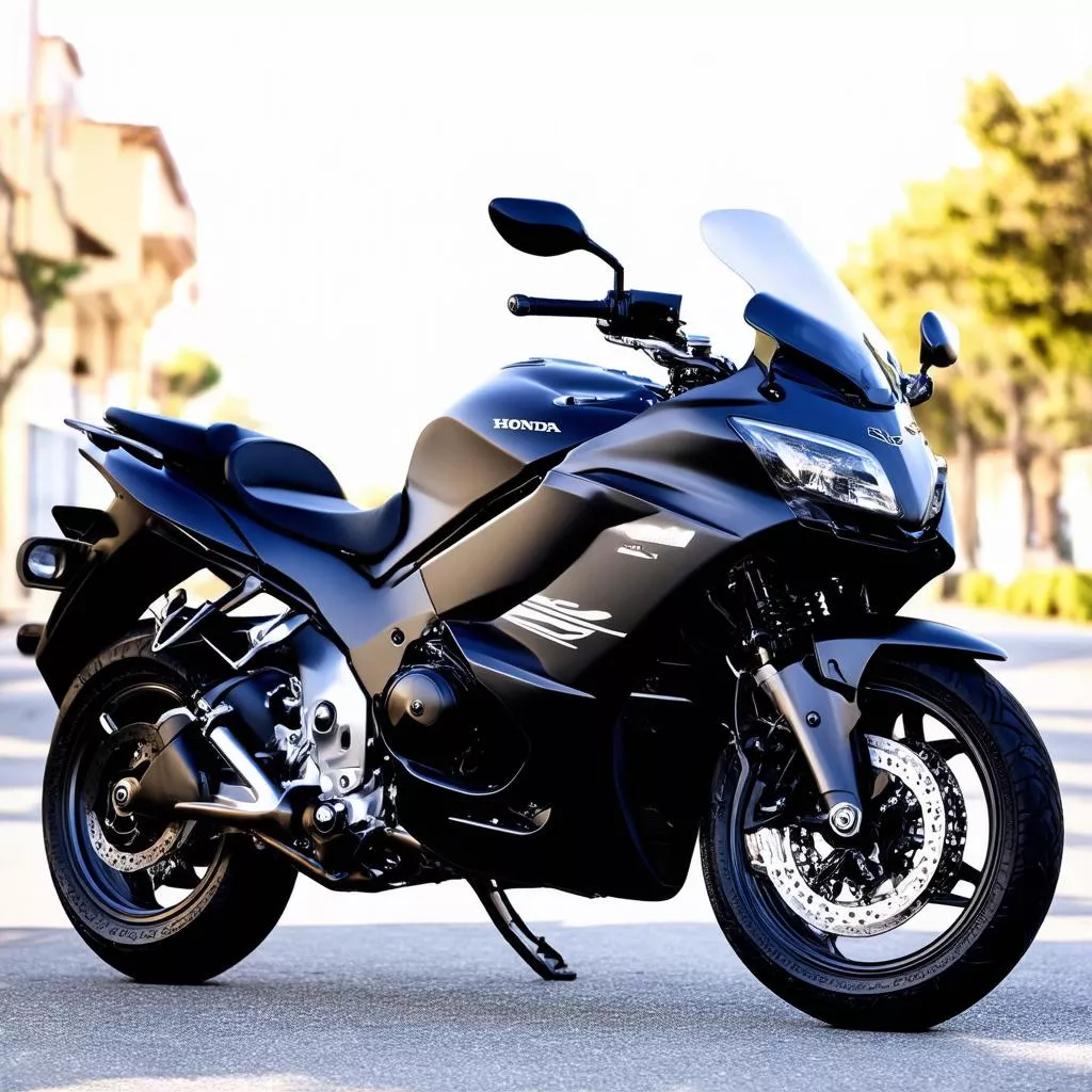 Xe Air Blade 2019 màu đen nhám trên đường phố