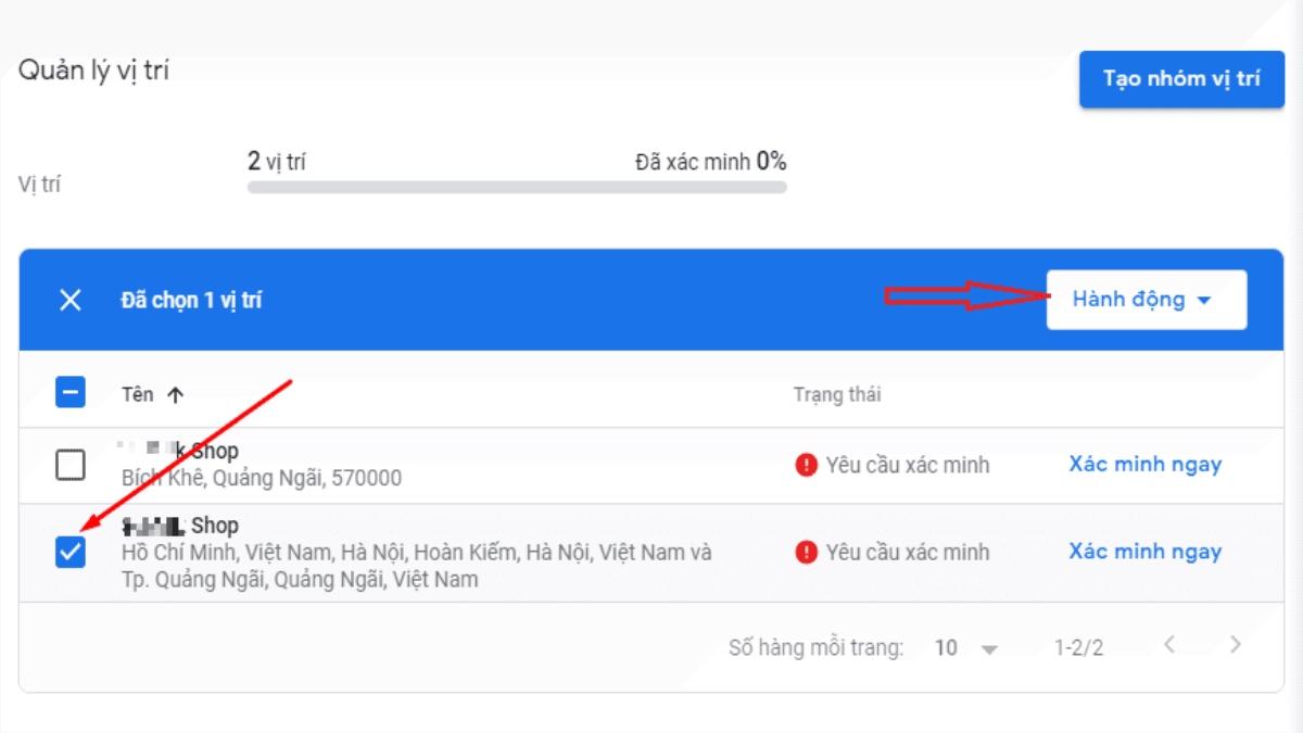 Cách xóa địa chỉ trên Google Maps